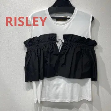 RISLEY 프릴 티셔츠 블랙