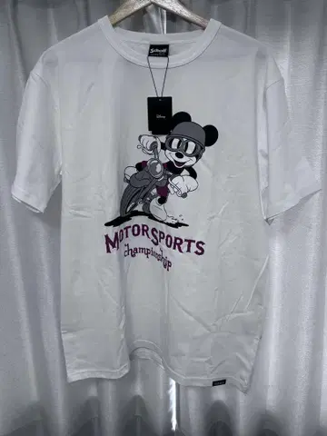 Schott Mickey Mouse 모터 스포츠 티셔츠