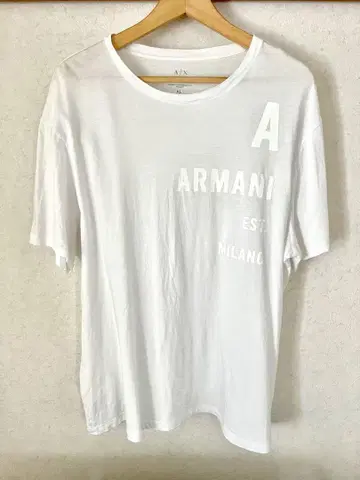 ARMANI EXCHANGE 로고 프린트 티셔츠