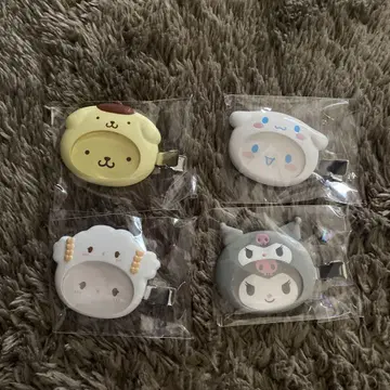 산리오 커스텀 헤어 클립 4종 세트