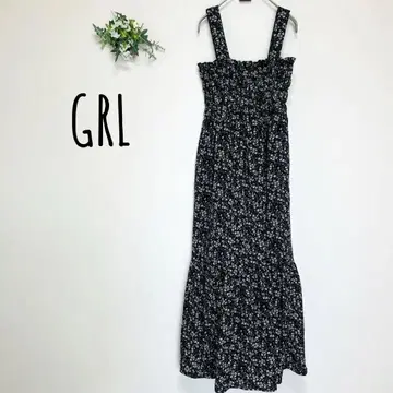 GRL 그레일 슬리브리스 롱 원피스 꽃무늬 리조트