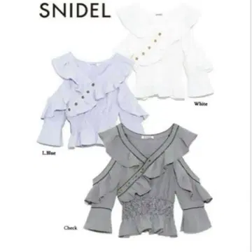 스나이델 snidel 오픈 숄더 프릴 블라우스