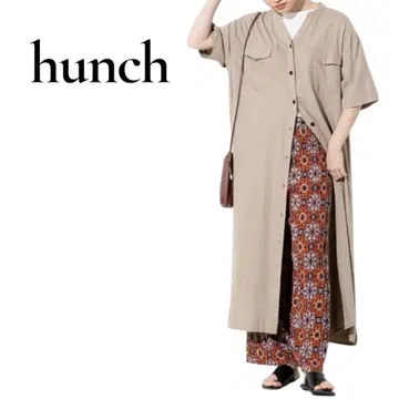 hunch 타일 패턴 프린트 플리츠 팬츠 레드 새상품급