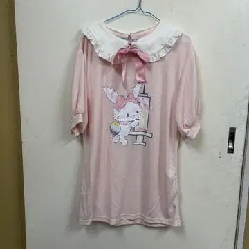 산리오 위시미 멜 카라 부착 프릴 원피스