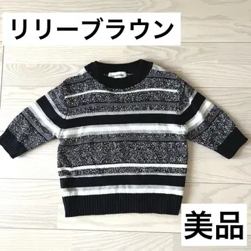 LilyBrown 릴리 브라운 보더 니트 탑 니트 새상품급 반팔