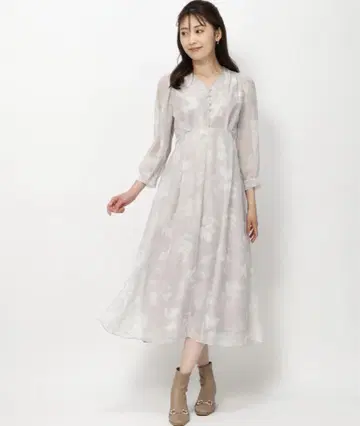 미쉬마쉬 MISCH MASCH 바이컬러 플라워 원피스