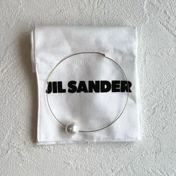 JIL SANDER 질 샌더 펄 초커 목걸이 골드