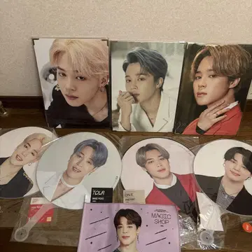 지민 JIMIN 부채 프리미엄 사진 플래그