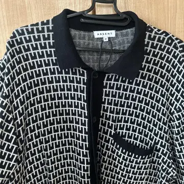 ABSENT 기하학 무늬 가디건 M
