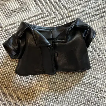 20cm 봉제 인형용 가죽 재킷 가죽 라이더 블랙 의류