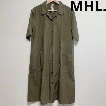 컨디션 최상 HML. 셔츠 원피스 롱 기장 카키 S 사이즈