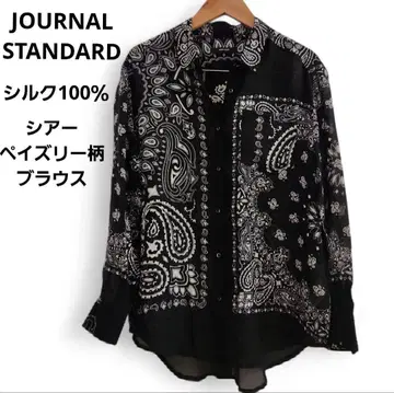 JOURNALSTANDARD 실크 시어 블라우스 페이즐리 무늬 블랙