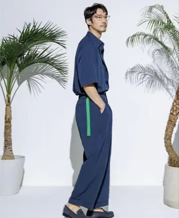 히가시하라 아키 FORME 남성 바지 L 네이비