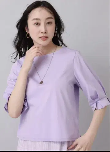 미사용 언타이틀 5부 소매 턱 풀오버 티셔츠