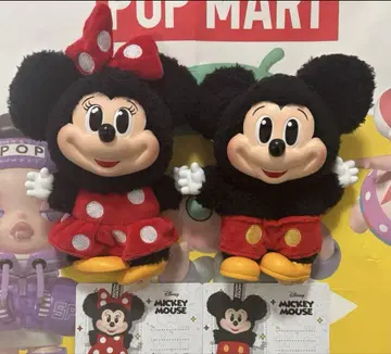 POPMART Mickey Minnie 봉제 인형 키체인