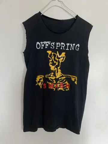 OFFSPRING 스컬 디자인 컷오프 슬리브리스 티셔츠