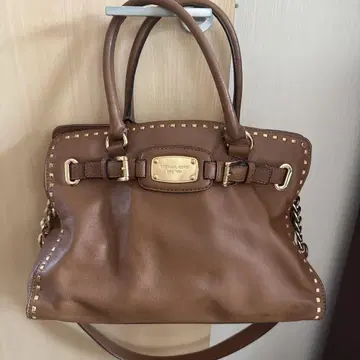 MICHAEL KORS 브라운 가죽 핸드백