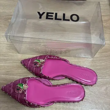 YELLO 스터드 핑크 뮬 M 사이즈