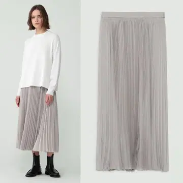 theory luxe 25SS 신색상 워셔블 롱 플리츠 스커트