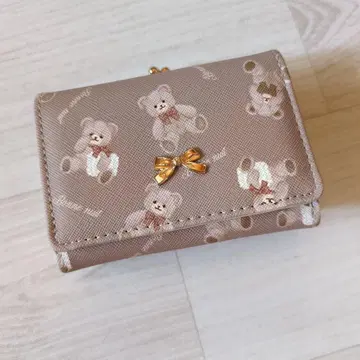 새상품 곰 베어 접이식 지갑 컴팩트 지갑 3단 폴더형 지갑