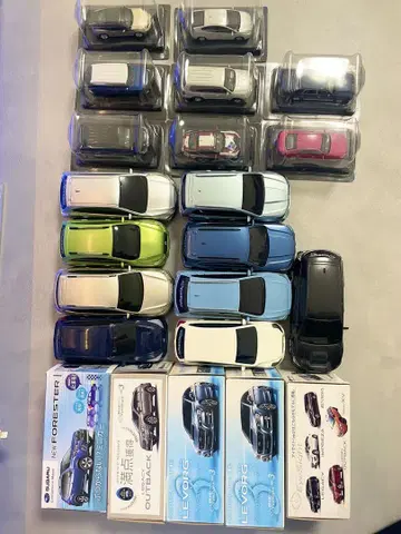 스바루 미니카 세트 22대 세트 SUBARU TOYOTA