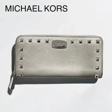 MICHAEL KORS 마이클코어스 스터드 라운드 지퍼 장지갑