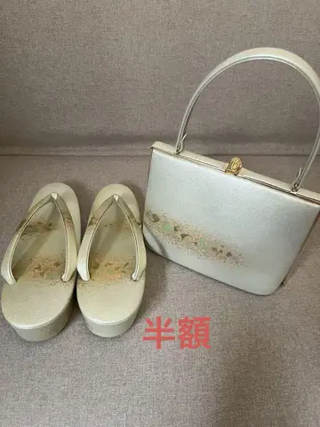 기모노 천연 가죽 조리 백 세트 일본 의류 성인식 졸업식 결혼식