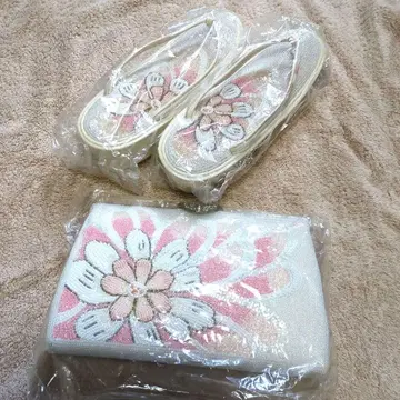 15시까지 타임 세일 앤티크 레트로 기모노 올 비즈 조리 백 세트 꽃무늬
