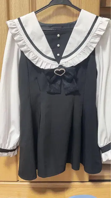 ROJITA 로지타 세일러 카라 셋업 블랙 검정 지뢰 양산형