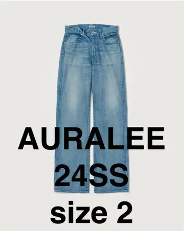 오라리 SELVEDGE FADED LIGHT DENIM PANTS
