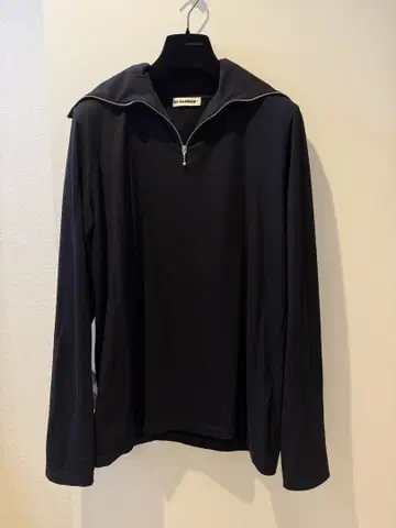 JIL SANDER+ 블랙 긴팔 티셔츠 남녀 공용