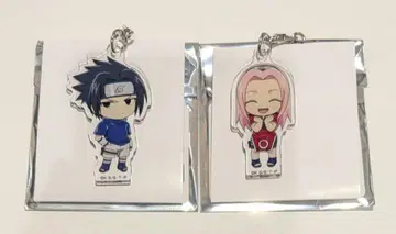 NARUTO 빌리지 뱅가드 사스케 사쿠라 아크릴 키링