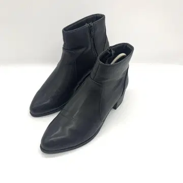 히메코 사이드 지퍼 부츠 숏부츠 블랙 22.5cm