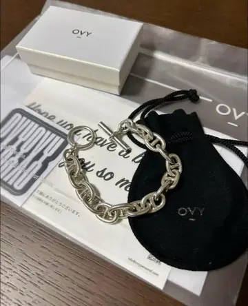 OVY 실버 앵커 체인 브레이슬릿