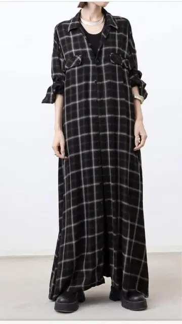 L'Appartement 레미릴리프 CHECK SHIRT DRESS