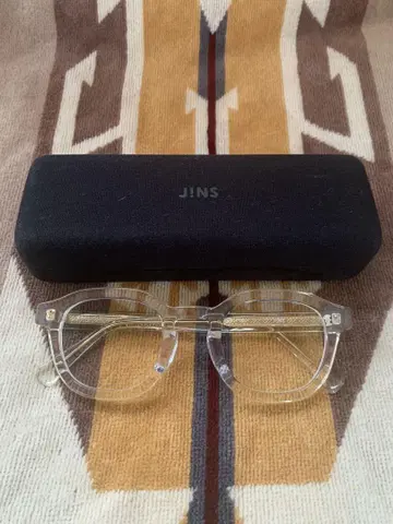 JINS 클리어 프레임 라운드 안경 시착만 한 상품