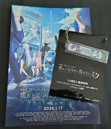 프로세카 극장판 입장객 혜택 마후유 니고 플라이어 포함 아크릴 키링