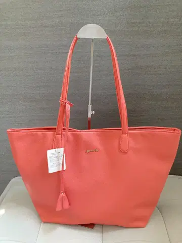 새상품 애프터눈 티 가죽 토트백 오렌지