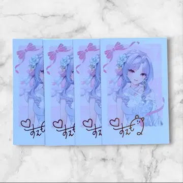 아야카키 1주년 폴라로이드풍 카드 코즈에 모모네 레어 4점 세트