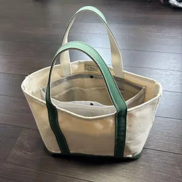 LLBean 토트백 화이트/그린
