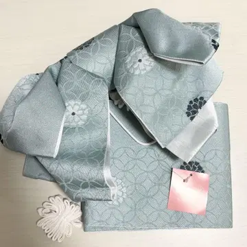 Pinne 스카이블루 꽃무늬 츠케오비