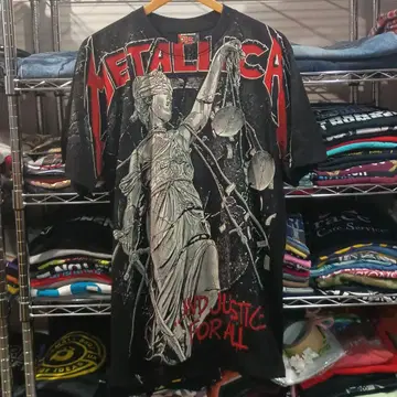 메탈리카 양면 프린트 밴딩 티셔츠 XL