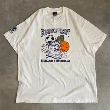 프룻 오브 더 룸 애니멀 티셔츠 구제 의류 90s XL 화이트 13904