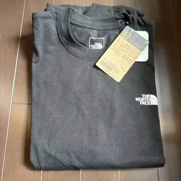 노스페이스 L/S 블랙 스퀘어 로고 티셔츠