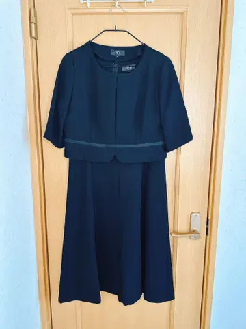 새상품급 블랙 포멀 원피스 노카라 자켓 빅 사이즈