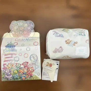 닷피 프렌즈 젤라피케 콜라보 파우치, 클립 포함은 비스킷