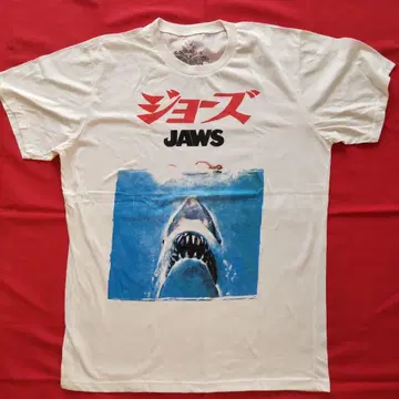 죠스 JAWS 티셔츠 화이트 남성용 L 사이즈 구제 의류