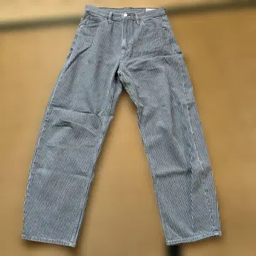 GAP 하이라이즈 울트라 소프트 배럴 데님 27인치 스트라이프 중고
