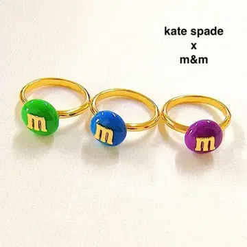 케이트 스페이드 x m&m 반지 세트 차가운 색상