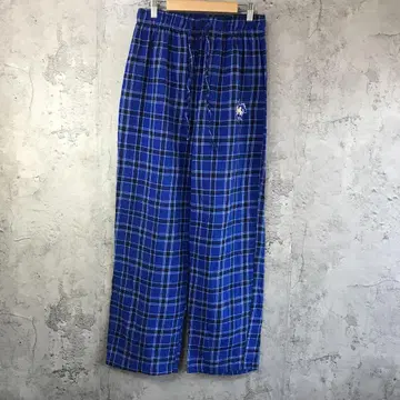 az154 구제 체크 팬츠 파자마 팬츠 파랑 블랙 화이트 90s Y2K